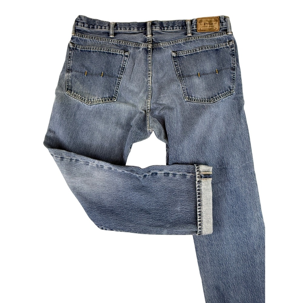Polo Ralph Lauren Jeans Mens 40x32 Blue Authentic Dungarees Straight Leg Denim